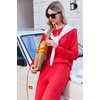 Ekouaer Pajamas for Women Set Cotton Long Sleeve Pjs 2 Piece Lounge Sets(Red)