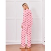 Ekouaer Pajamas for Women Set Cotton Long Sleeve Pjs 2 Piece Lounge Sets(Red Bow)