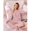 Ekouaer Pajamas for Women Set Cotton Long Sleeve Pjs 2 Piece Lounge Sets(Red Striped)