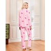 Ekouaer Womens Pajamas Set Classic Sleepwear Long Sleeve Button Up Pjs Sets(Bow Striped)