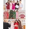 Ekouaer Womens Pajamas Set Classic Sleepwear Long Sleeve Button Up Pjs Sets(Red Heart)