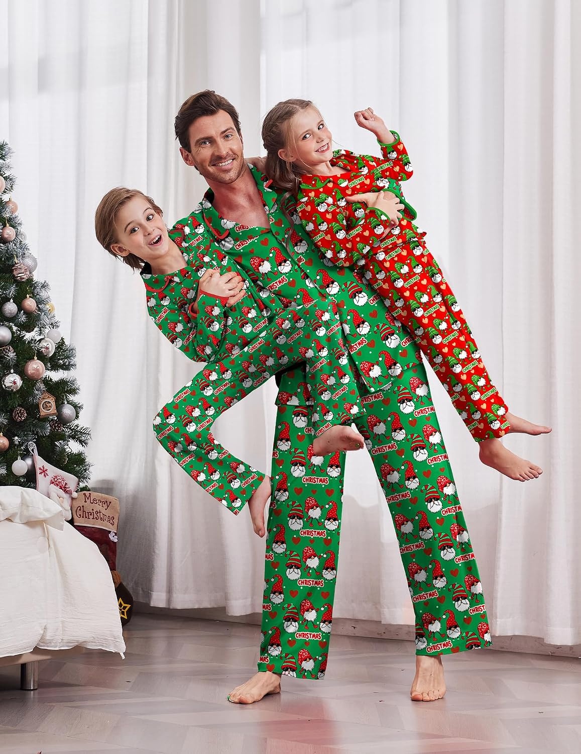 image:imageEkouaer Family Christmas Pajamas Matching Pjs Sets for Women Men and KidsRed Christmas Elf