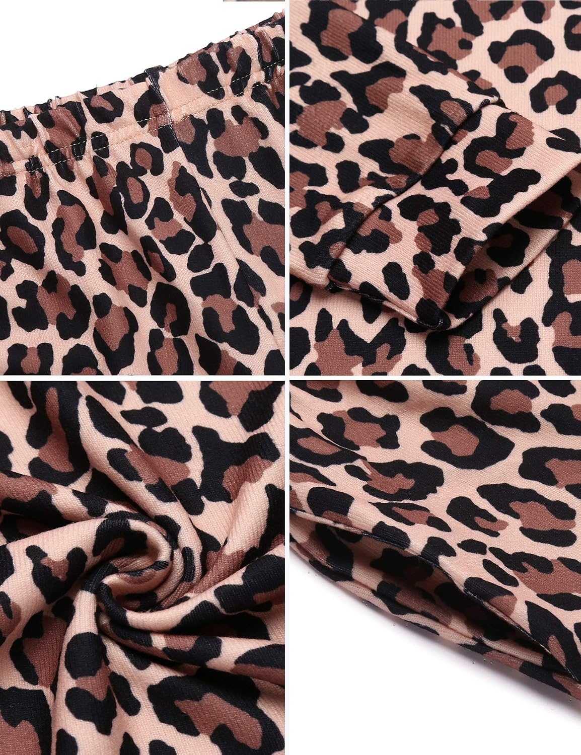 image:imageEkouaer Womens Jogger Pajama Sets Long Sleeve Sleepwear Lounge Sets XSXXLBrown Leopard