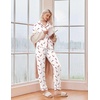 Ekouaer Christmas Pajamas Womens Long Sleeve Holiday Matching Pjs Set(Christmas White Candy)