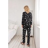 Ekouaer Womens Jogger Pajama Sets Long Sleeve Sleepwear Lounge Sets XS-XXL(Black Star)