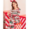 Ekouaer Womens Jogger Pajama Sets Long Sleeve Sleepwear Lounge Sets XS-XXL(Christmas Fair Isle Print)
