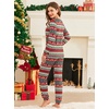 Ekouaer Womens Jogger Pajama Sets Long Sleeve Sleepwear Lounge Sets XS-XXL(Christmas Red Green Print)
