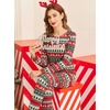 Ekouaer Womens Jogger Pajama Sets Long Sleeve Sleepwear Lounge Sets XS-XXL(Christmas Red Green Print)
