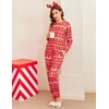 Ekouaer Womens Jogger Pajama Sets Long Sleeve Sleepwear Lounge Sets XS-XXL(Christmas Red Reindeer)