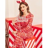 Ekouaer Womens Jogger Pajama Sets Long Sleeve Sleepwear Lounge Sets XS-XXL(Christmas Red Reindeer)