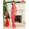 Ekouaer Womens Jogger Pajama Sets Long Sleeve Sleepwear Lounge Sets XS-XXL(Christmas Red Reindeer)