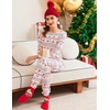 Ekouaer Womens Jogger Pajama Sets Long Sleeve Sleepwear Lounge Sets XS-XXL(Christmas Red and White)