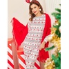 Ekouaer Womens Jogger Pajama Sets Long Sleeve Sleepwear Lounge Sets XS-XXL(Christmas Red and White)