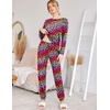 Ekouaer Womens Jogger Pajama Sets Long Sleeve Sleepwear Lounge Sets XS-XXL(Colorful Star)