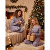 Ekouaer Womens Jogger Pajama Sets Long Sleeve Sleepwear Lounge Sets XS-XXL(Grey Christmas Print)