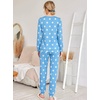 Ekouaer Womens Jogger Pajama Sets Long Sleeve Sleepwear Lounge Sets XS-XXL(Light Blue Stars)