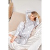 Ekouaer Womens Jogger Pajama Sets Long Sleeve Sleepwear Lounge Sets XS-XXL(Light Gray With Stars)