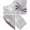 Ekouaer Womens Jogger Pajama Sets Long Sleeve Sleepwear Lounge Sets XS-XXL(Light Grey Pink Star)
