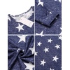 Ekouaer Womens Jogger Pajama Sets Long Sleeve Sleepwear Lounge Sets XS-XXL(Long Blue White Star)