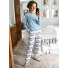 Ekouaer Womens Jogger Pajama Sets Long Sleeve Sleepwear Lounge Sets XS-XXL(Ombre Blue)