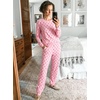 Ekouaer Womens Jogger Pajama Sets Long Sleeve Sleepwear Lounge Sets XS-XXL(Pink Heart)