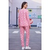 Ekouaer Womens Jogger Pajama Sets Long Sleeve Sleepwear Lounge Sets XS-XXL(Pink White Star)