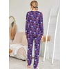 Ekouaer Womens Jogger Pajama Sets Long Sleeve Sleepwear Lounge Sets XS-XXL(Purple Halloween Print)