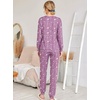 Ekouaer Womens Jogger Pajama Sets Long Sleeve Sleepwear Lounge Sets XS-XXL(Purple Star)