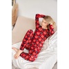 Ekouaer Womens Jogger Pajama Sets Long Sleeve Sleepwear Lounge Sets XS-XXL(Red Plaid Snowflake)