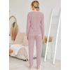 Ekouaer Womens Jogger Pajama Sets Long Sleeve Sleepwear Lounge Sets XS-XXL(Red Stripes)
