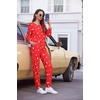 Ekouaer Womens Jogger Pajama Sets Long Sleeve Sleepwear Lounge Sets XS-XXL(Red and White Star)