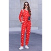 Ekouaer Womens Jogger Pajama Sets Long Sleeve Sleepwear Lounge Sets XS-XXL(Red and White Star)