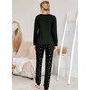 Ekouaer Womens Jogger Pajama Sets Long Sleeve Sleepwear Lounge Sets XS-XXL(Star Moon Cat Print)