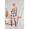 Ekouaer Womens Jogger Pajama Sets Long Sleeve Sleepwear Lounge Sets XS-XXL(White Red Green Plaid)