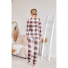 Ekouaer Womens Jogger Pajama Sets Long Sleeve Sleepwear Lounge Sets XS-XXL(White Red Green Plaid)
