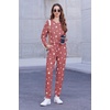 Ekouaer Womens Jogger Pajama Sets Long Sleeve Sleepwear Lounge Sets XS-XXL(Wine Red White Star)