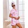 Ekouaer Womens Pajama Sets Bamboo Viscose Button Up Pjs 2 Piece Lounge Set(Stars)