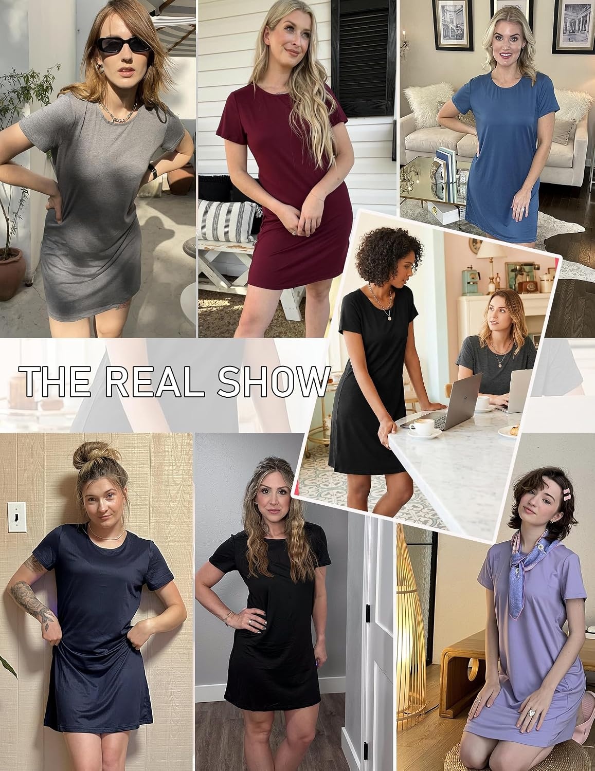 image:imageEkouaer 2 Pack Nightgowns for Women Sleepshirt Short Sleeve Night ShirtsPink Heartlight Grey