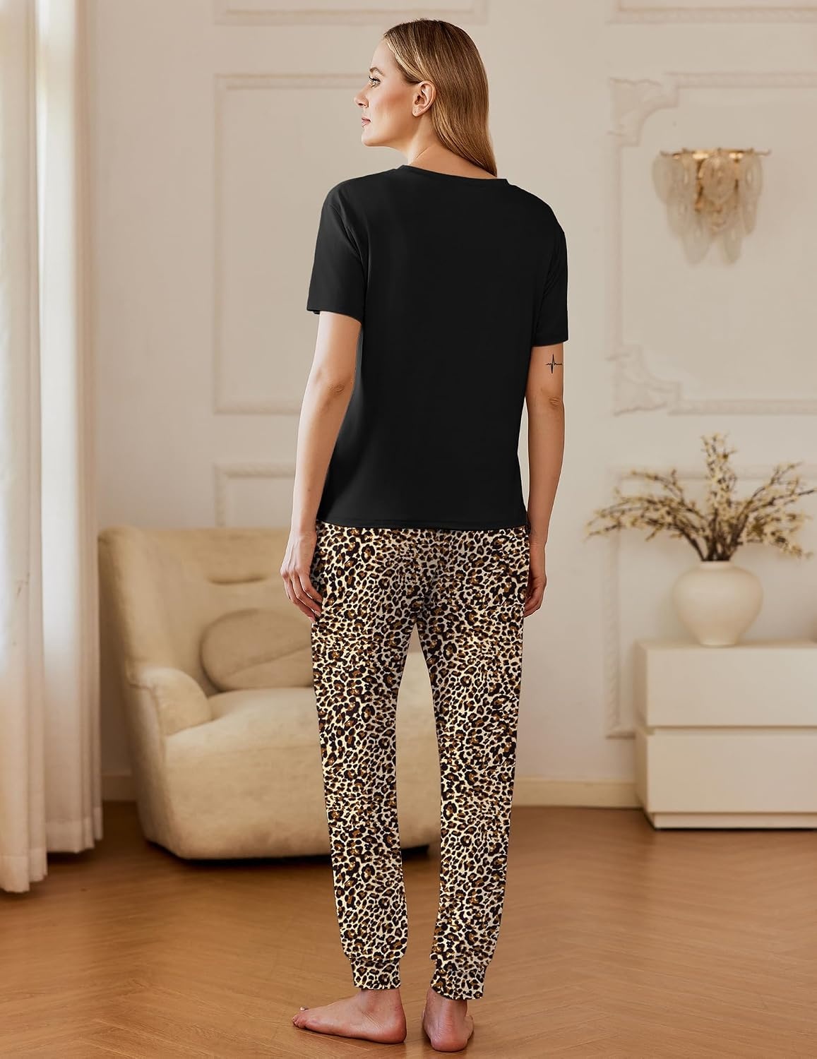 image:imageEkouaer Pajamas for Women Set 2 Pack Lounge SetStarleopard
