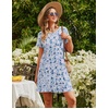 Ekouaer 2 Pack Nightgowns for Women Sleepshirt Short Sleeve Night Shirts(A-butterfly+pink Leopard)