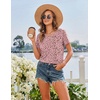 Ekouaer 2 Pack Nightgowns for Women Sleepshirt Short Sleeve Night Shirts(A-butterfly+pink Leopard)