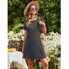 Ekouaer 2 Pack Nightgowns for Women Sleepshirt Short Sleeve Night Shirts(Black+grey)