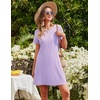 Ekouaer 2 Pack Nightgowns for Women Sleepshirt Short Sleeve Night Shirts(Black+purple)
