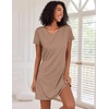 Ekouaer 2 Pack Nightgowns for Women Sleepshirt Short Sleeve Night Shirts(Mandala+camel)