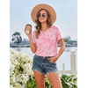 Ekouaer 2 Pack Nightgowns for Women Sleepshirt Short Sleeve Night Shirts(Pink Tie Dye+grey Stripe)