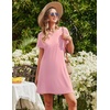 Ekouaer 2 Pack Nightgowns for Women Sleepshirt Short Sleeve Night Shirts(Pink+grey)