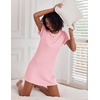 Ekouaer 2 Pack Nightgowns for Women Sleepshirt Short Sleeve Night Shirts(Sheep+pink)