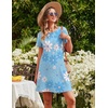 Ekouaer 2 Pack Nightgowns for Women Sleepshirt Short Sleeve Night Shirts(Star+flower)