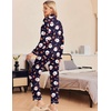 Ekouaer Pajamas Womens Long Sleeve Sleepwear Button Down Loungewear Pjs Set(Christmas Navy Santa)