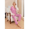 Ekouaer Pajamas Womens Long Sleeve Sleepwear Button Down Loungewear Pjs Set(Christmas Rose Striped)